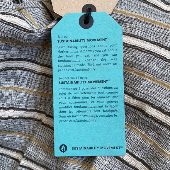 PRANA • NWT! “Ecotropics” Organic Cotton Sleeveless Dress - Stellar Stripe - M - Picture 14 of 16